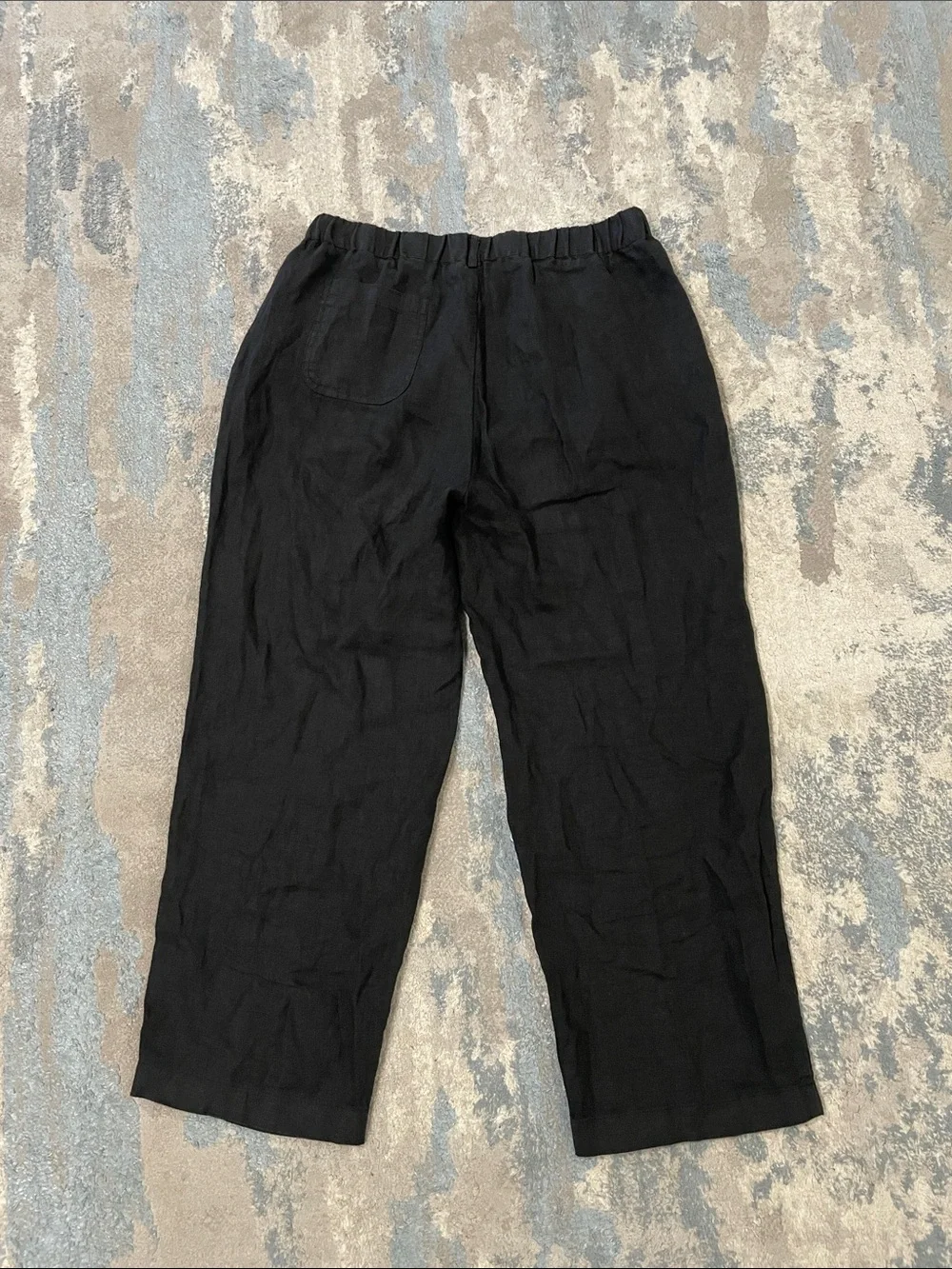 Quince 100% European Linen Black Pants Size Small